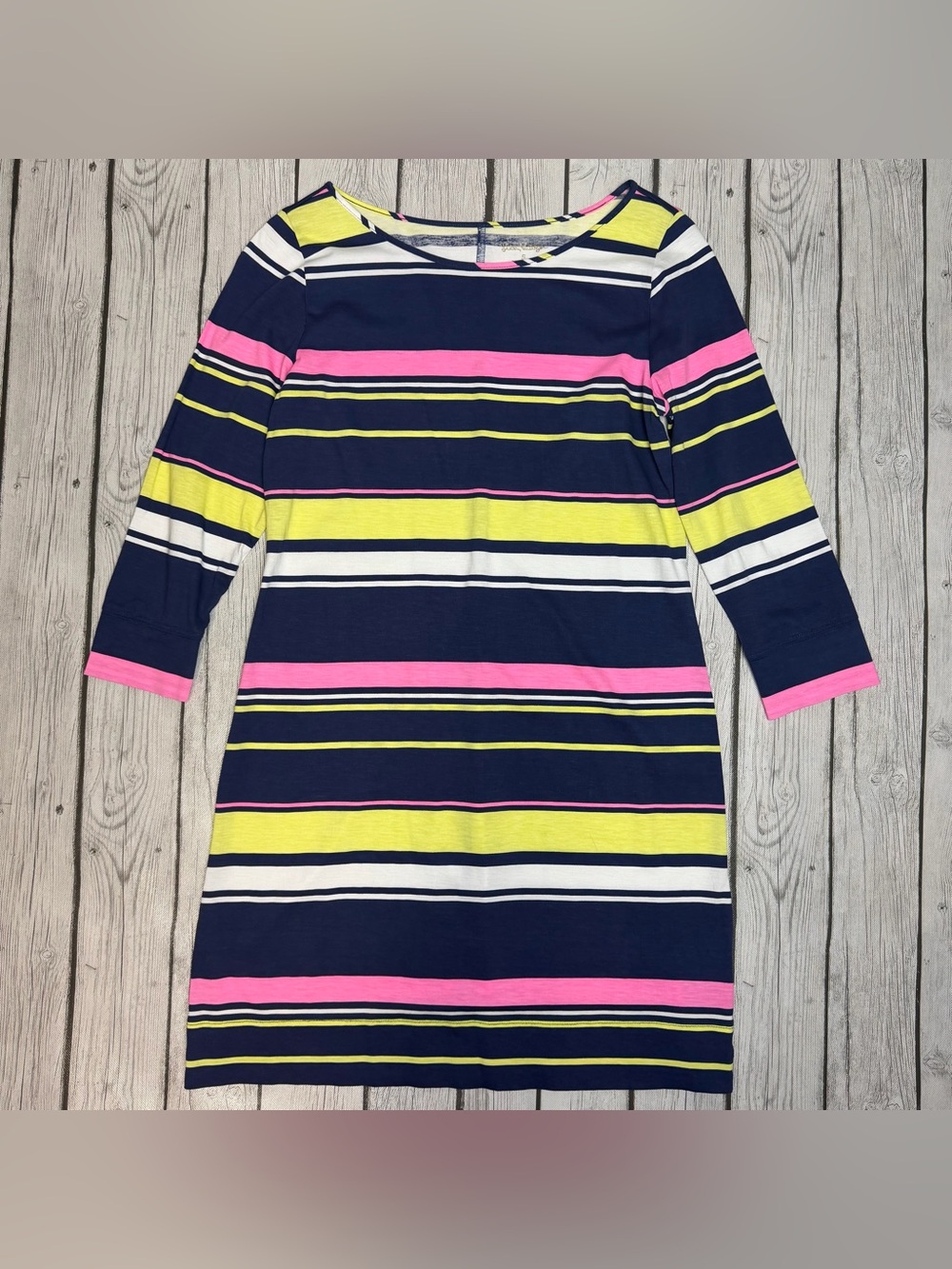 Lilly Pulitzer Women's S Marlowe Dress Multi Sun Stripe Pima Cotton